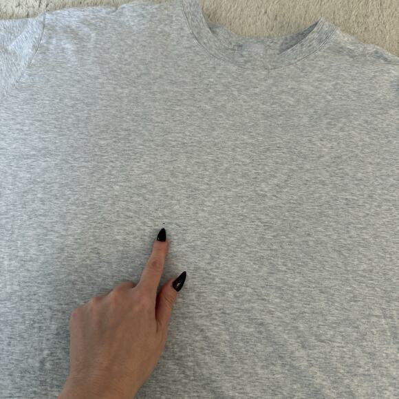 SKIMS Heather Gray Boyfriend Tee 4X T Shirt Short Sleeve Minimalist Cozy Stretch - Picture 10 of 10